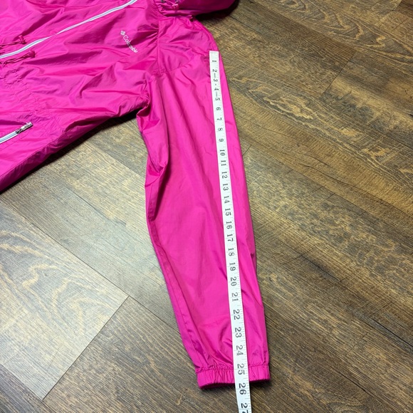 Columbia Stone Creek LightWeight Jacket Wind Breaker Womens Large Pink Cinched - Picture 12 of 13